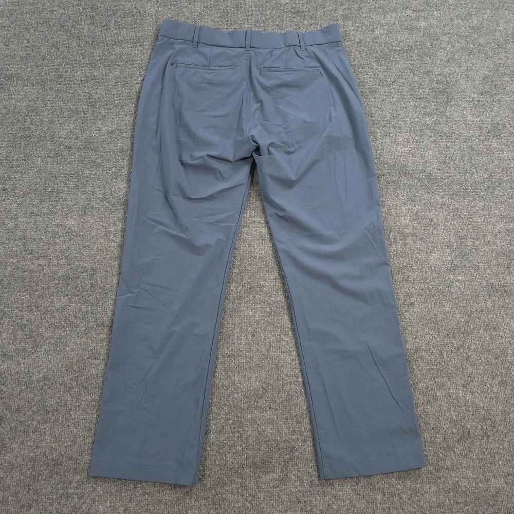 Greyson Pants Mens 34x32 Blue Montauk Trouser Chino Stretch Golf Performance